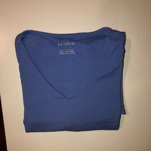 Jaanuu Women's 4-Pocket V-Neck Scrub Top in Ceil Blue